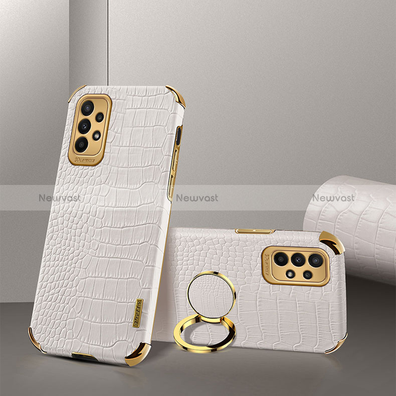 Soft Luxury Leather Snap On Case Cover XD1 for Samsung Galaxy A23 4G White