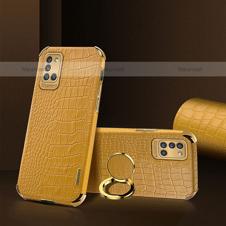 Soft Luxury Leather Snap On Case Cover XD1 for Samsung Galaxy A31 Yellow