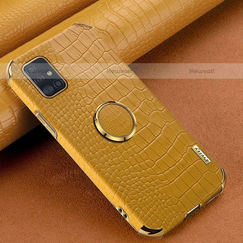 Soft Luxury Leather Snap On Case Cover XD1 for Samsung Galaxy A51 4G Yellow