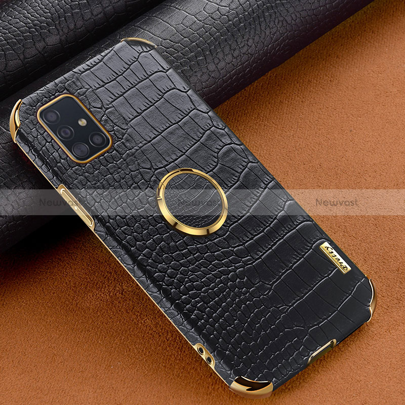 Soft Luxury Leather Snap On Case Cover XD1 for Samsung Galaxy A51 5G Black