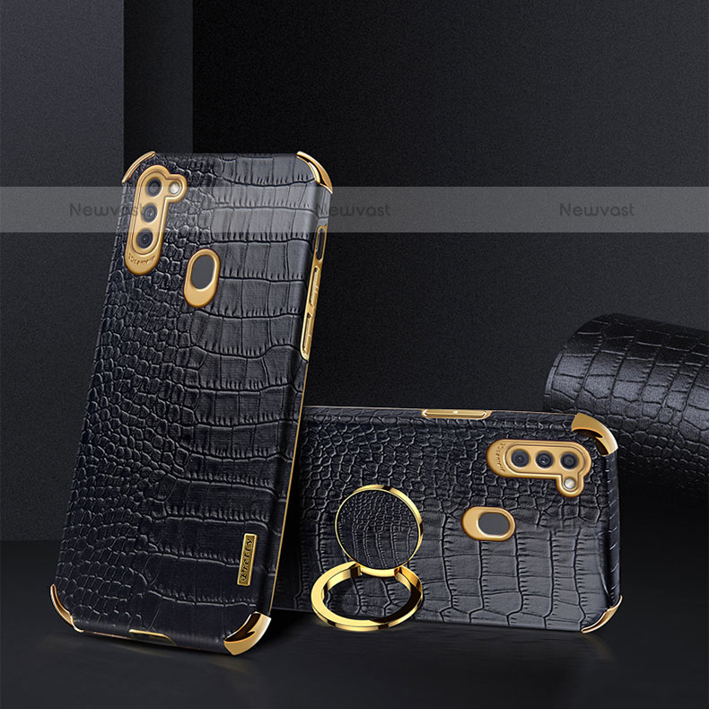 Soft Luxury Leather Snap On Case Cover XD1 for Samsung Galaxy M11 Black