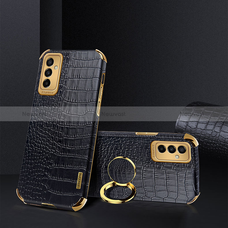 Soft Luxury Leather Snap On Case Cover XD1 for Samsung Galaxy M23 5G Black