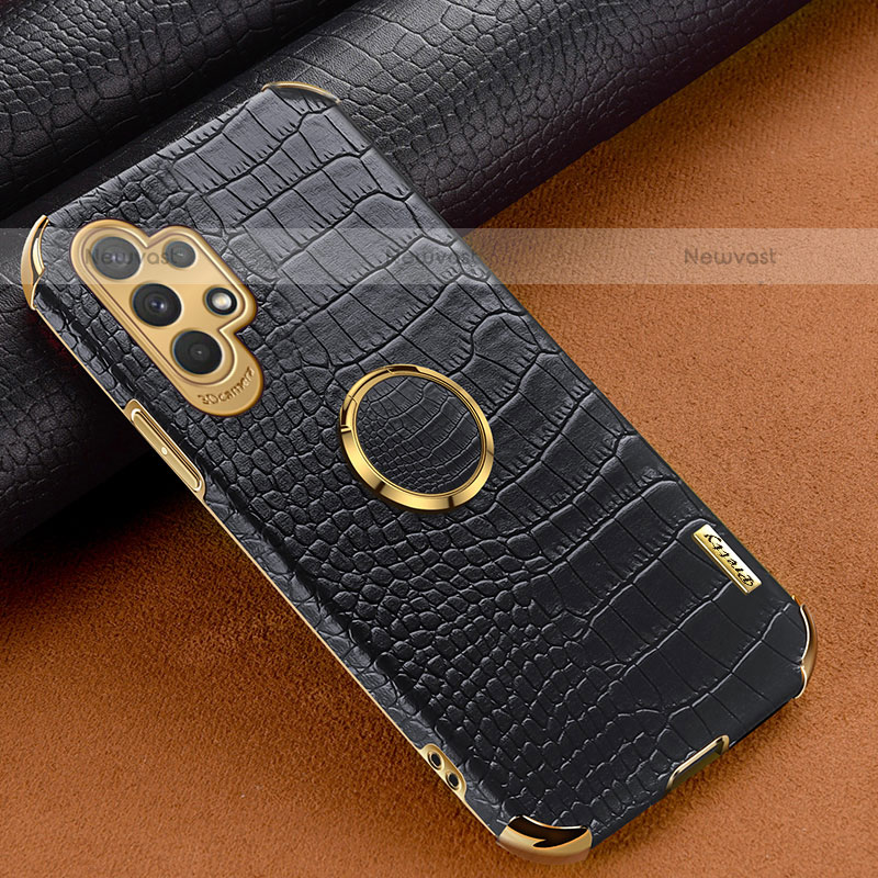 Soft Luxury Leather Snap On Case Cover XD1 for Samsung Galaxy M32 5G Black