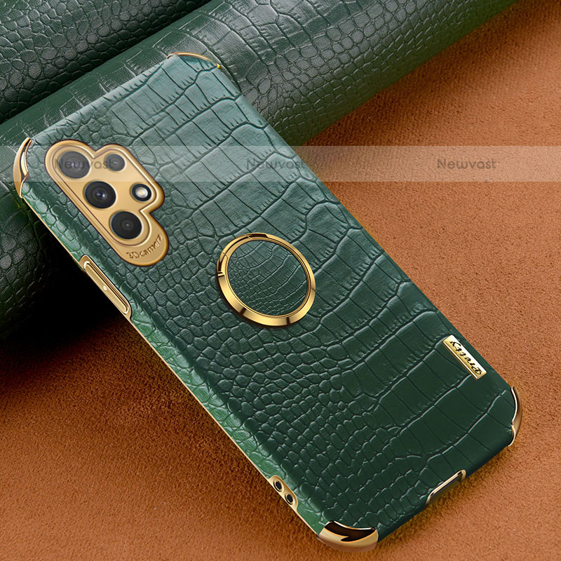 Soft Luxury Leather Snap On Case Cover XD1 for Samsung Galaxy M32 5G Green