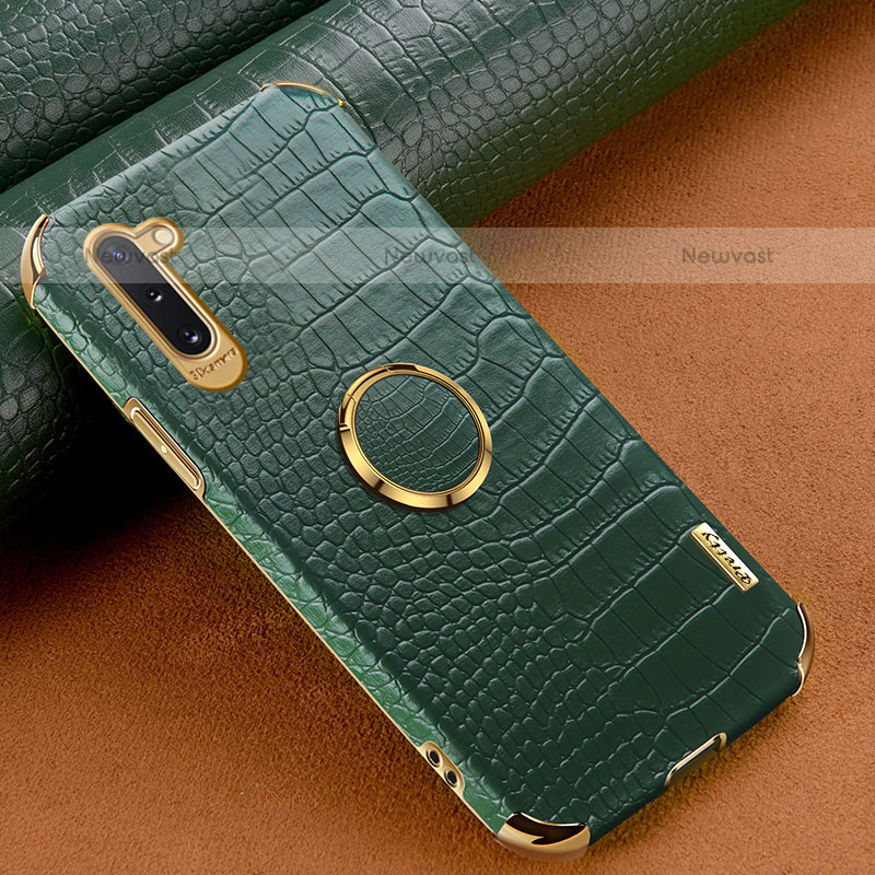 Soft Luxury Leather Snap On Case Cover XD1 for Samsung Galaxy Note 10 5G Green