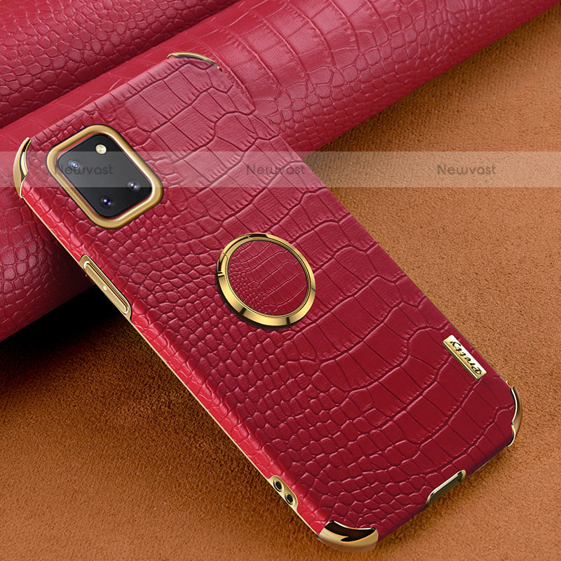 Soft Luxury Leather Snap On Case Cover XD1 for Samsung Galaxy Note 10 Lite Red