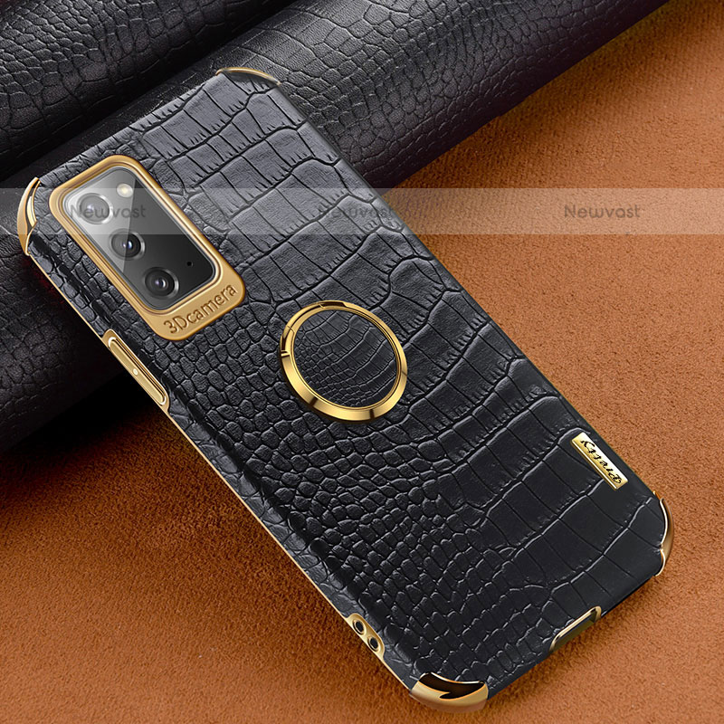 Soft Luxury Leather Snap On Case Cover XD1 for Samsung Galaxy Note 20 5G Black