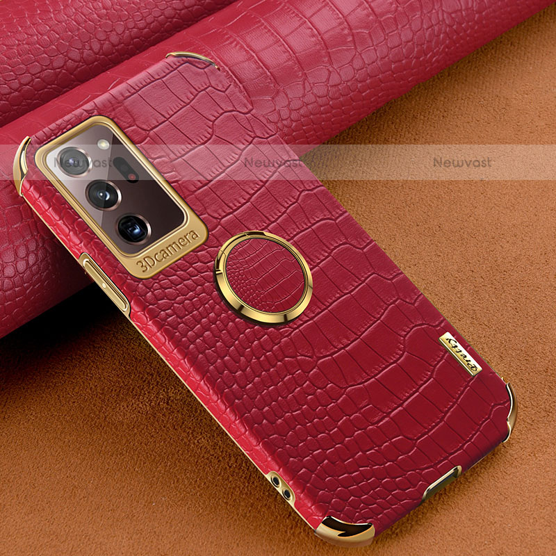 Soft Luxury Leather Snap On Case Cover XD1 for Samsung Galaxy Note 20 Ultra 5G Red