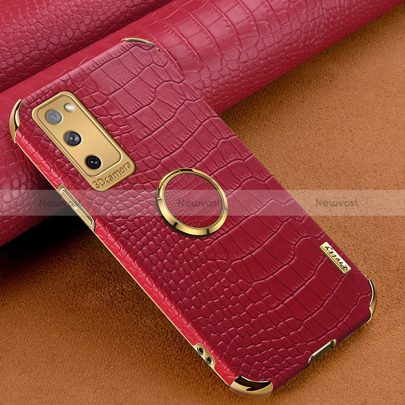 Soft Luxury Leather Snap On Case Cover XD1 for Samsung Galaxy S20 FE (2022) 5G Red