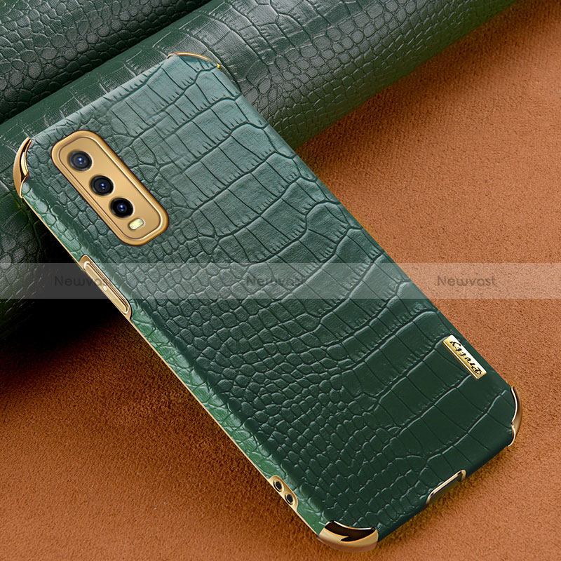 Soft Luxury Leather Snap On Case Cover XD1 for Vivo iQOO U1 Green