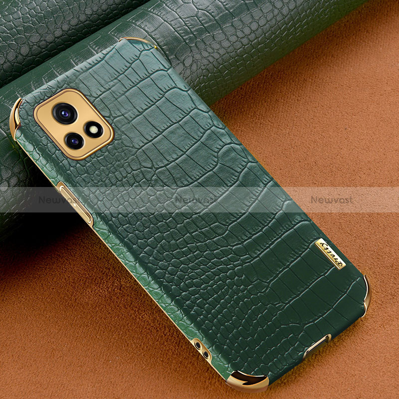Soft Luxury Leather Snap On Case Cover XD1 for Vivo iQOO U3 5G Green