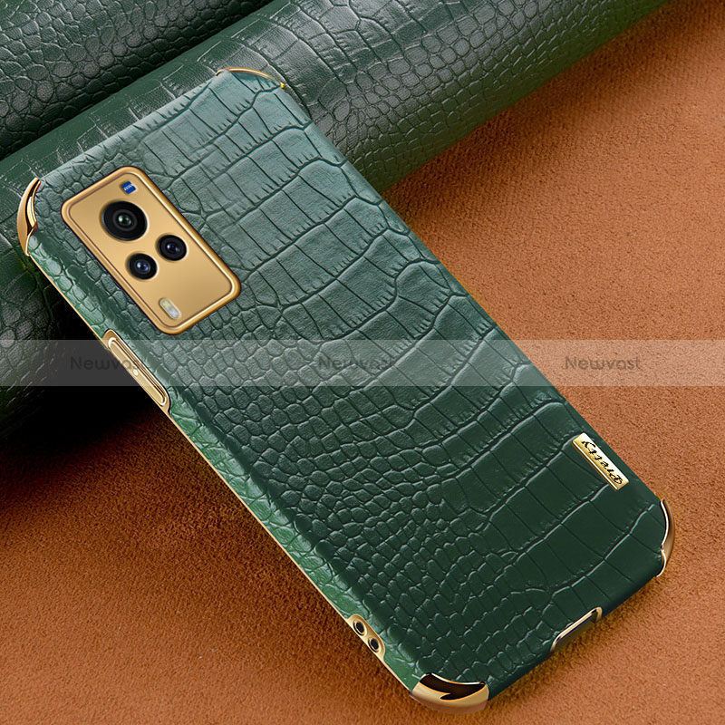 Soft Luxury Leather Snap On Case Cover XD1 for Vivo X60 Pro 5G Green