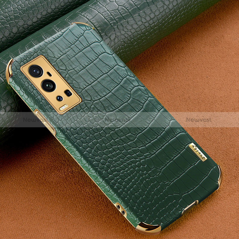 Soft Luxury Leather Snap On Case Cover XD1 for Vivo X60 Pro+ Plus 5G Green