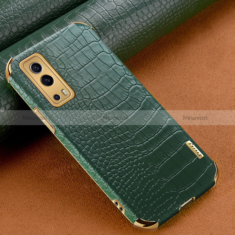 Soft Luxury Leather Snap On Case Cover XD1 for Vivo Y75s 5G Green