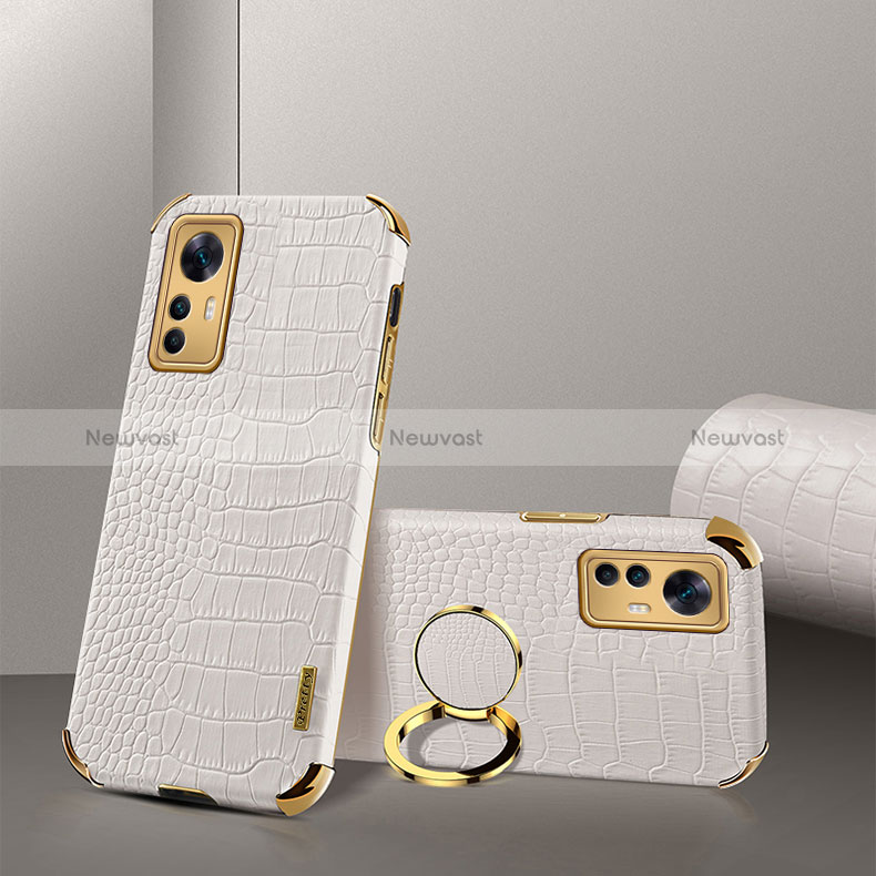 Soft Luxury Leather Snap On Case Cover XD1 for Xiaomi Mi 12T 5G White