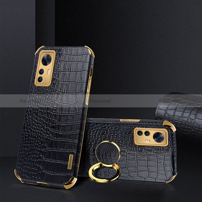 Soft Luxury Leather Snap On Case Cover XD1 for Xiaomi Mi 12T Pro 5G Black