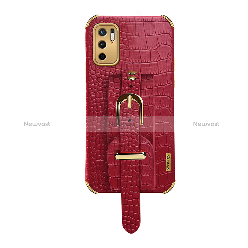 Soft Luxury Leather Snap On Case Cover XD1 for Xiaomi POCO M3 Pro 5G Red