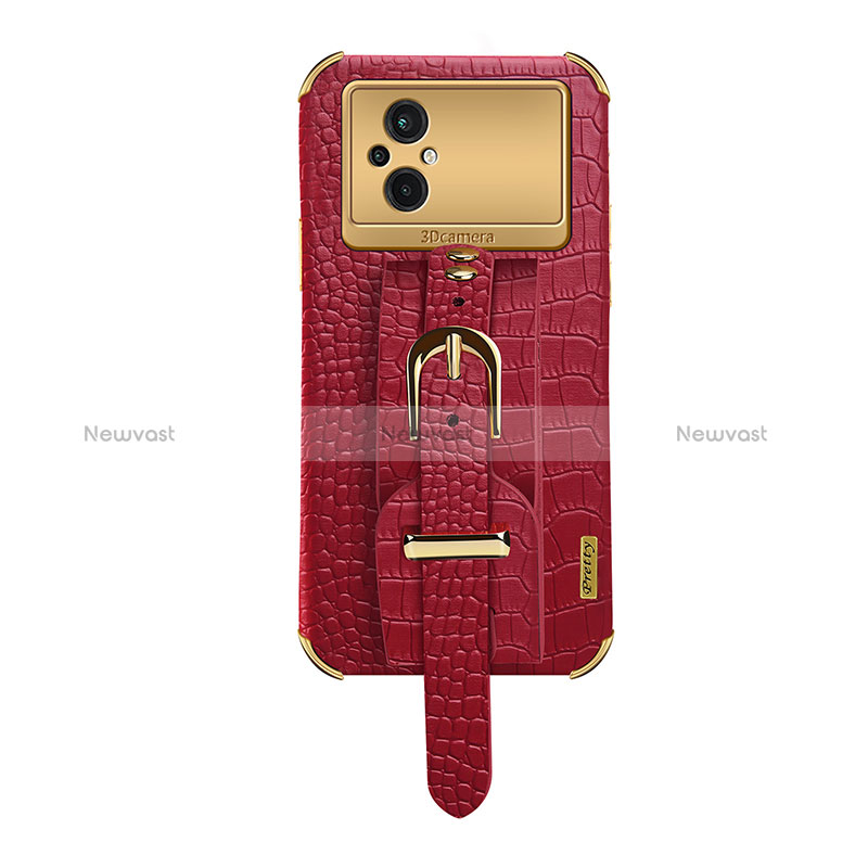 Soft Luxury Leather Snap On Case Cover XD1 for Xiaomi Poco M5 4G Red