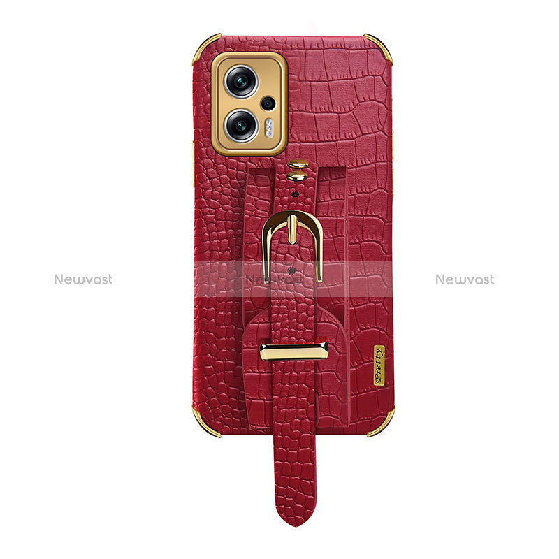 Soft Luxury Leather Snap On Case Cover XD1 for Xiaomi Poco X4 GT 5G Red