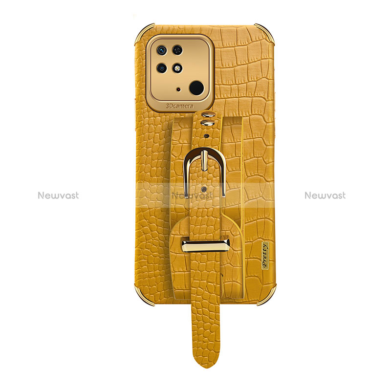 Soft Luxury Leather Snap On Case Cover XD1 for Xiaomi Redmi 10 Power Yellow