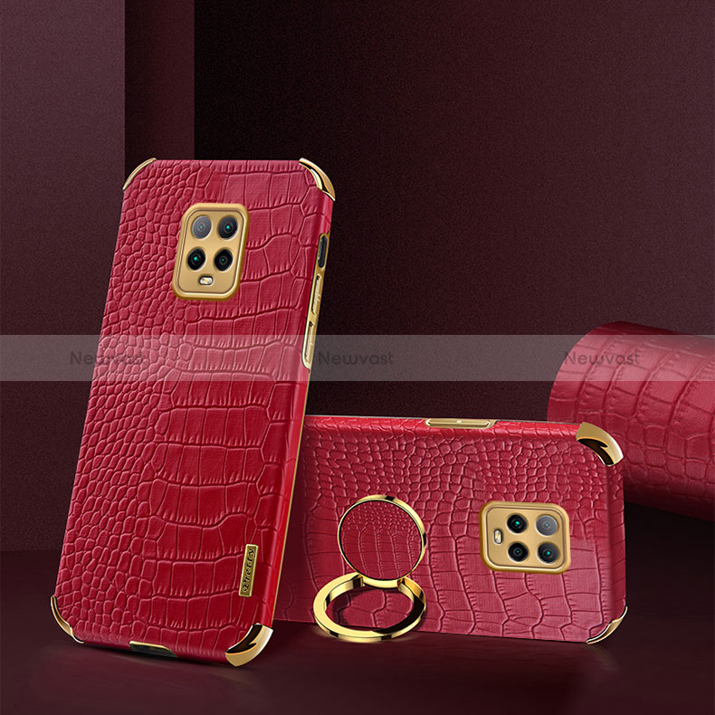 Soft Luxury Leather Snap On Case Cover XD1 for Xiaomi Redmi 10X Pro 5G Red