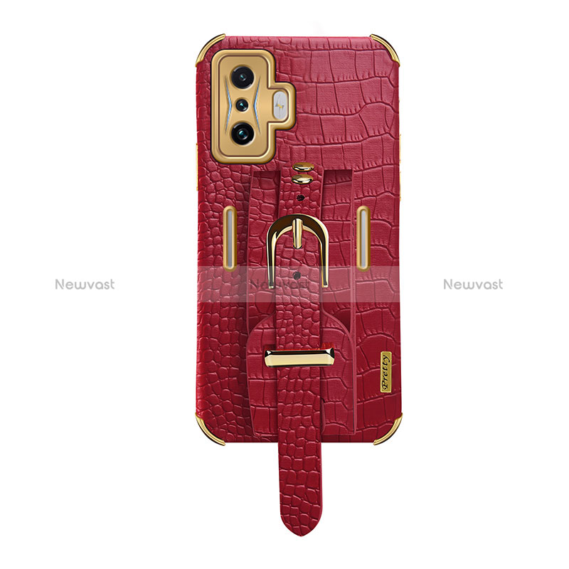 Soft Luxury Leather Snap On Case Cover XD1 for Xiaomi Redmi K50 Gaming AMG F1 5G Red