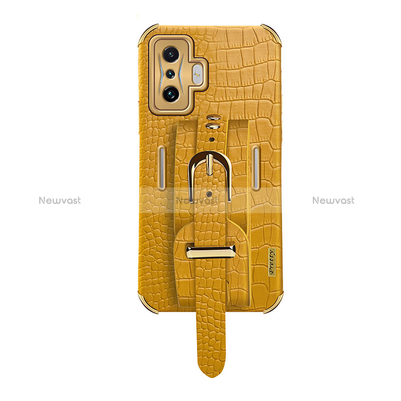 Soft Luxury Leather Snap On Case Cover XD1 for Xiaomi Redmi K50 Gaming AMG F1 5G Yellow