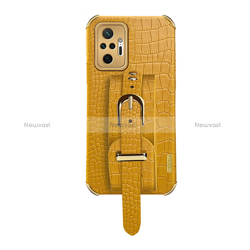 Soft Luxury Leather Snap On Case Cover XD1 for Xiaomi Redmi Note 10 Pro 4G Yellow