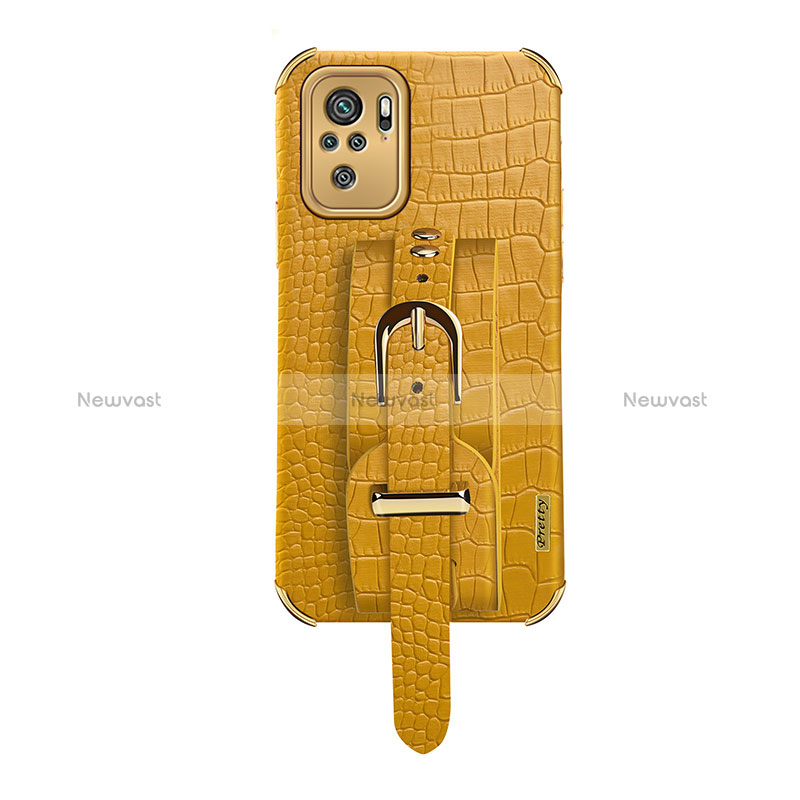 Soft Luxury Leather Snap On Case Cover XD1 for Xiaomi Redmi Note 11 SE India 4G Yellow