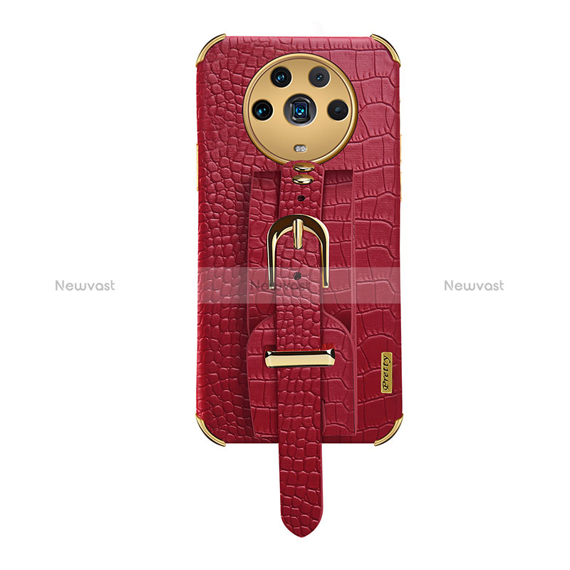 Soft Luxury Leather Snap On Case Cover XD2 for Huawei Honor Magic4 5G Red