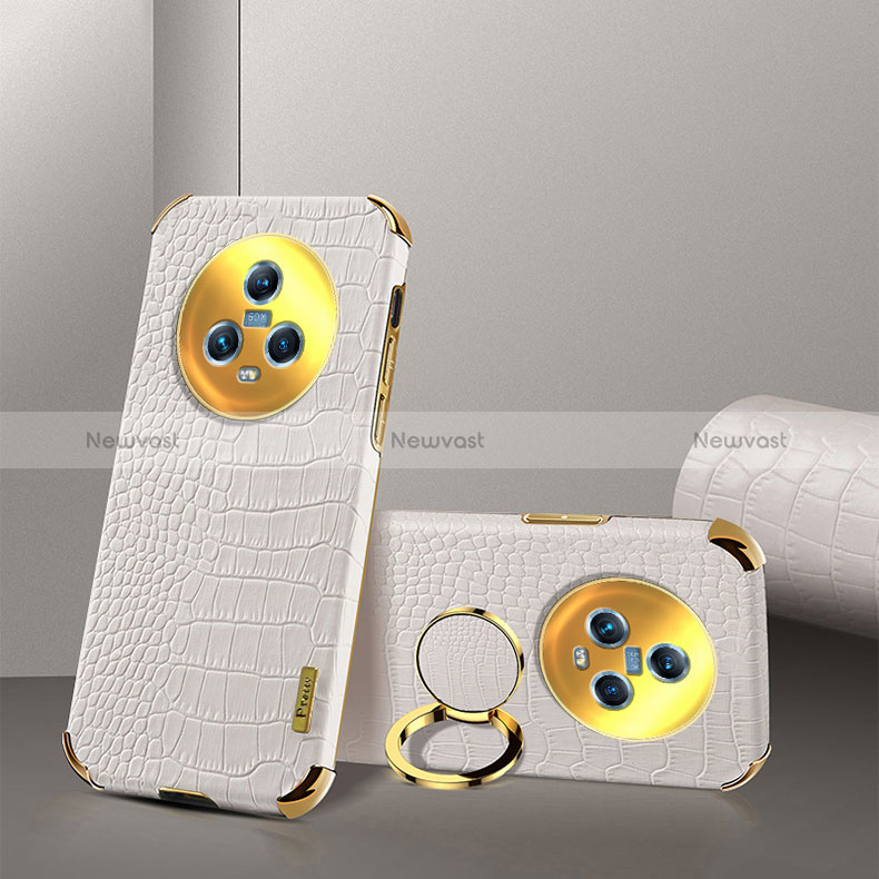 Soft Luxury Leather Snap On Case Cover XD2 for Huawei Honor Magic5 5G White