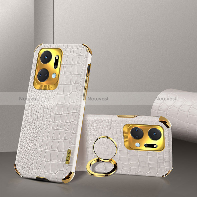 Soft Luxury Leather Snap On Case Cover XD2 for Huawei Honor X7a White