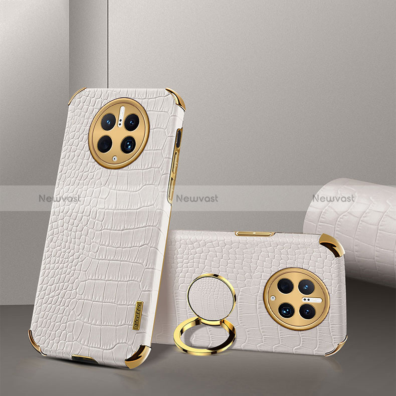 Soft Luxury Leather Snap On Case Cover XD2 for Huawei Mate 50 Pro White