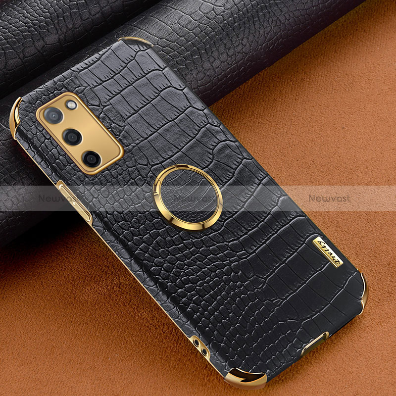 Soft Luxury Leather Snap On Case Cover XD2 for Oppo A53s 5G Black