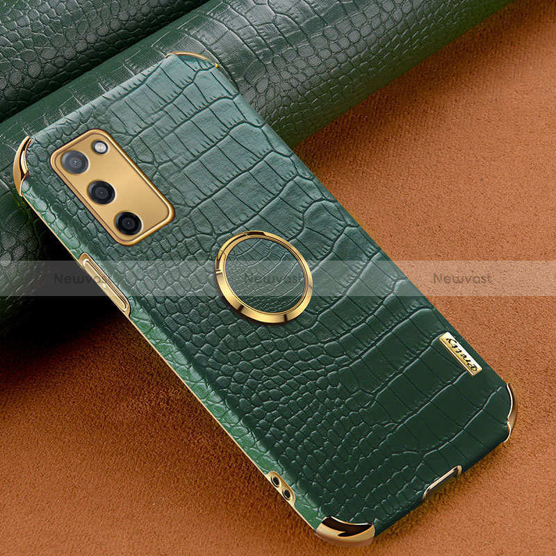 Soft Luxury Leather Snap On Case Cover XD2 for Oppo A53s 5G Green