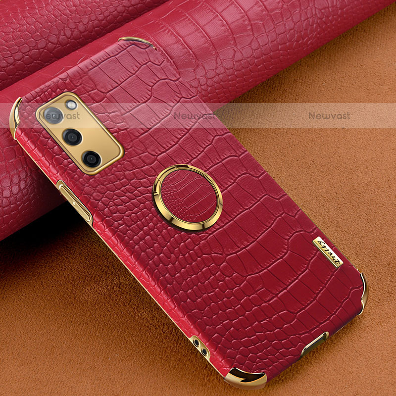 Soft Luxury Leather Snap On Case Cover XD2 for Oppo A55 5G Red