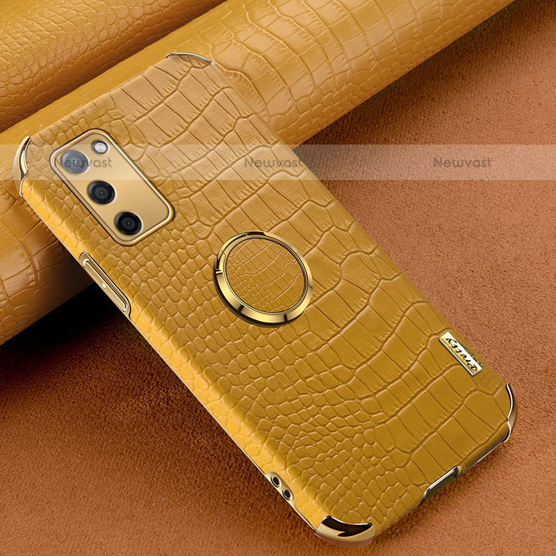 Soft Luxury Leather Snap On Case Cover XD2 for Oppo A55 5G Yellow