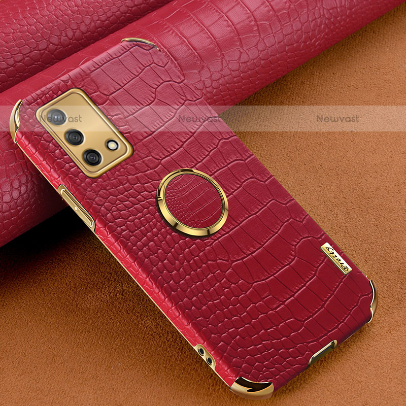 Soft Luxury Leather Snap On Case Cover XD2 for Oppo A74 4G Red