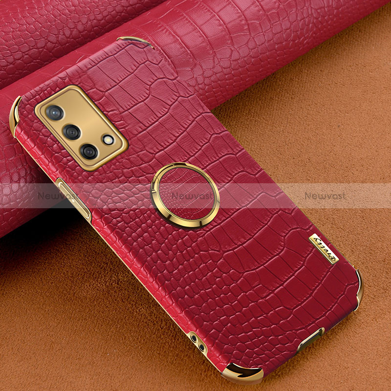 Soft Luxury Leather Snap On Case Cover XD2 for Oppo A95 4G Red