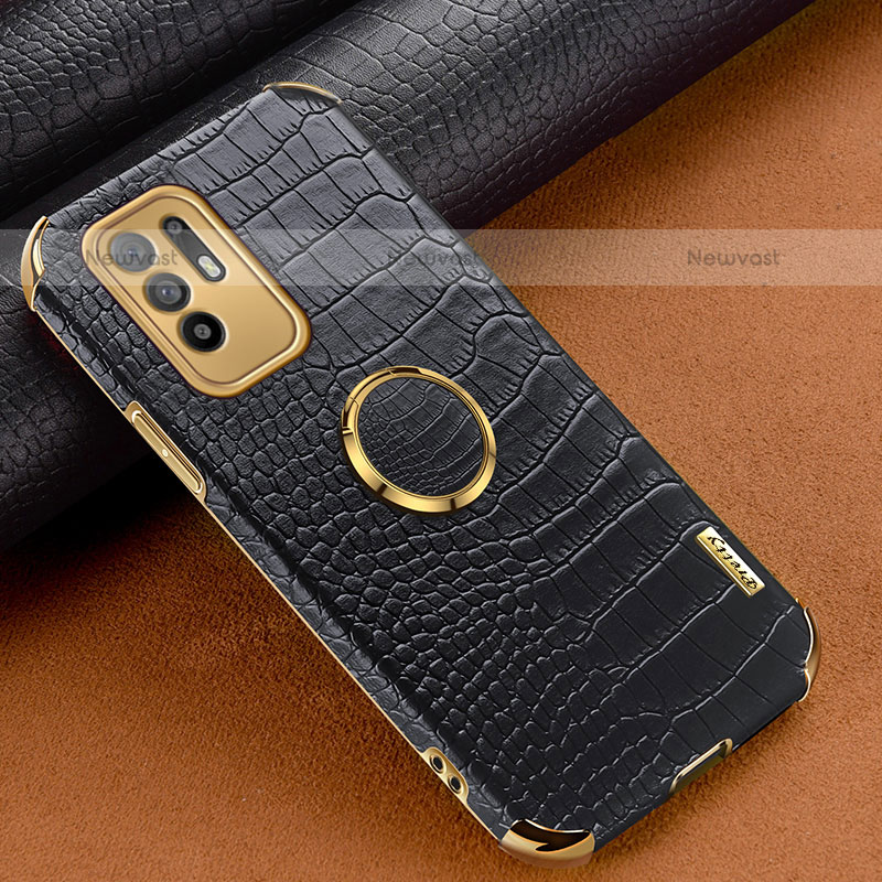 Soft Luxury Leather Snap On Case Cover XD2 for Oppo A95 5G Black