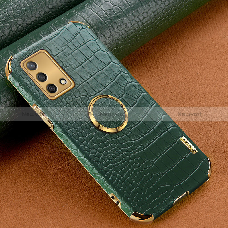 Soft Luxury Leather Snap On Case Cover XD2 for Oppo F19 Green