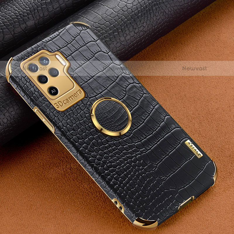 Soft Luxury Leather Snap On Case Cover XD2 for Oppo F19 Pro Black