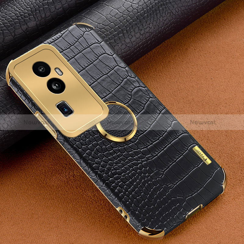 Soft Luxury Leather Snap On Case Cover XD2 for Oppo Reno10 Pro+ Plus 5G Black