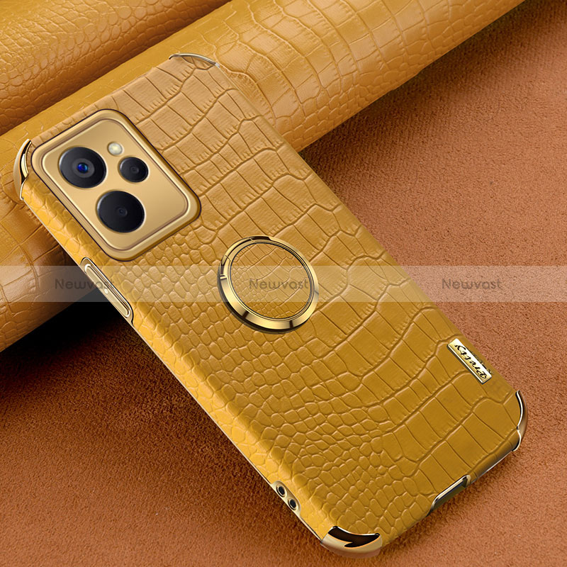 Soft Luxury Leather Snap On Case Cover XD2 for Realme 10T 5G Yellow