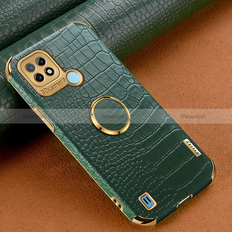 Soft Luxury Leather Snap On Case Cover XD2 for Realme C21 Green