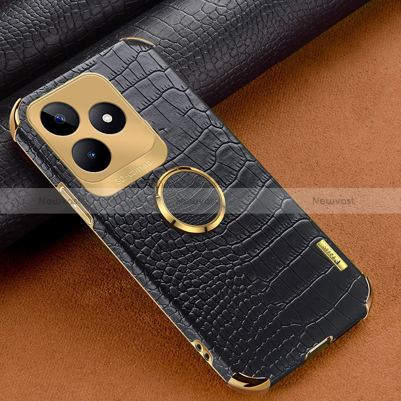 Soft Luxury Leather Snap On Case Cover XD2 for Realme C51 Black