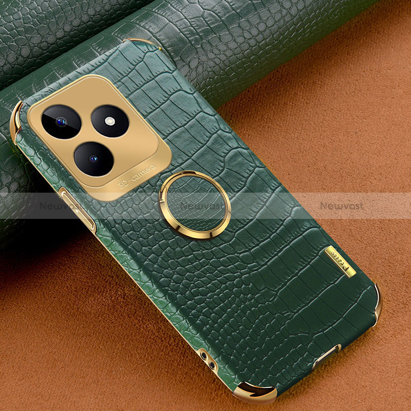 Soft Luxury Leather Snap On Case Cover XD2 for Realme C53 Green