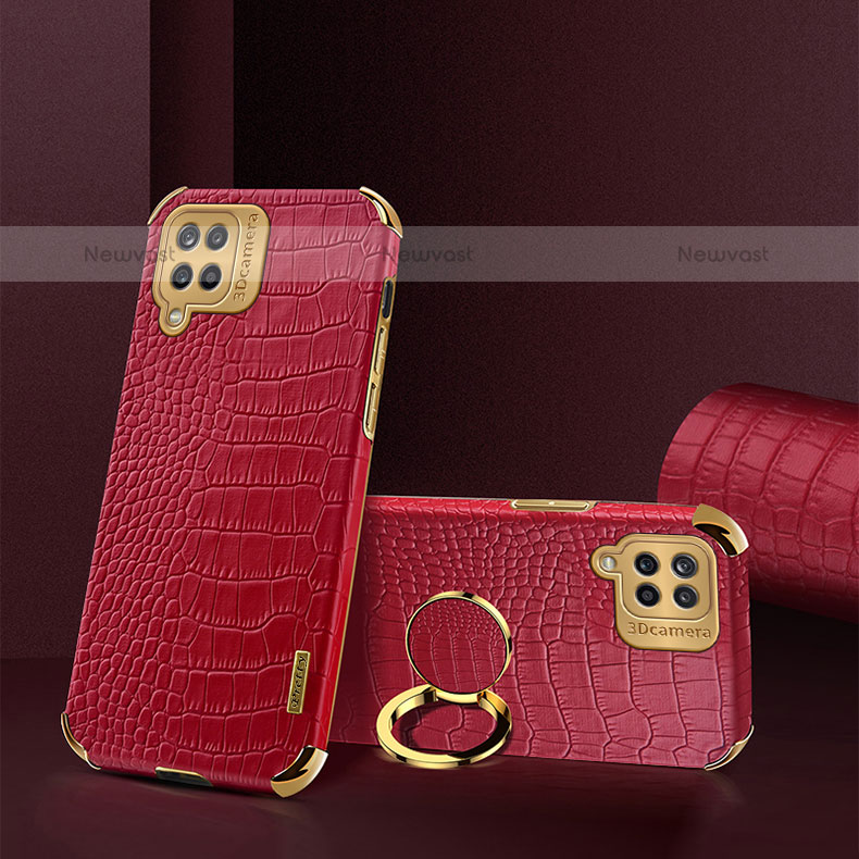 Soft Luxury Leather Snap On Case Cover XD2 for Samsung Galaxy A12 Red