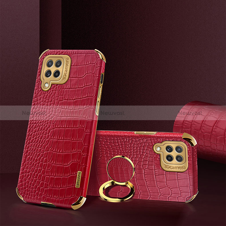 Soft Luxury Leather Snap On Case Cover XD2 for Samsung Galaxy A22 4G Red