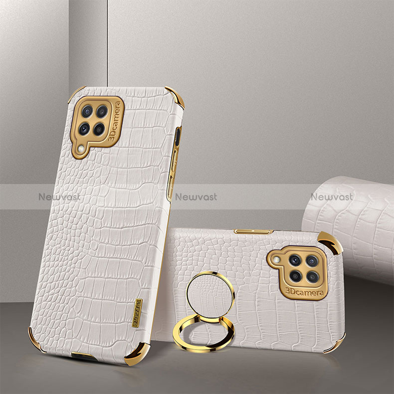 Soft Luxury Leather Snap On Case Cover XD2 for Samsung Galaxy A22 4G White